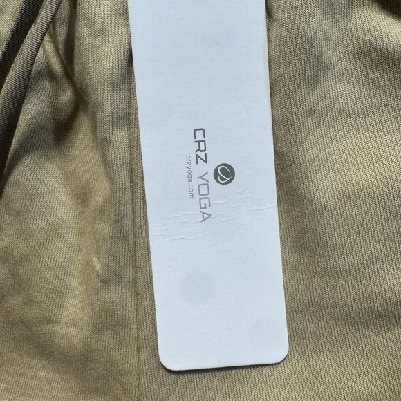 CRZ YOGA Sweat Shorts Womens M California Sand New - Picture 2 of 11